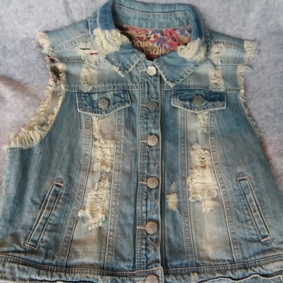 hippie laundry Jackets & Blazers - Hippy Laundry Jean Vest